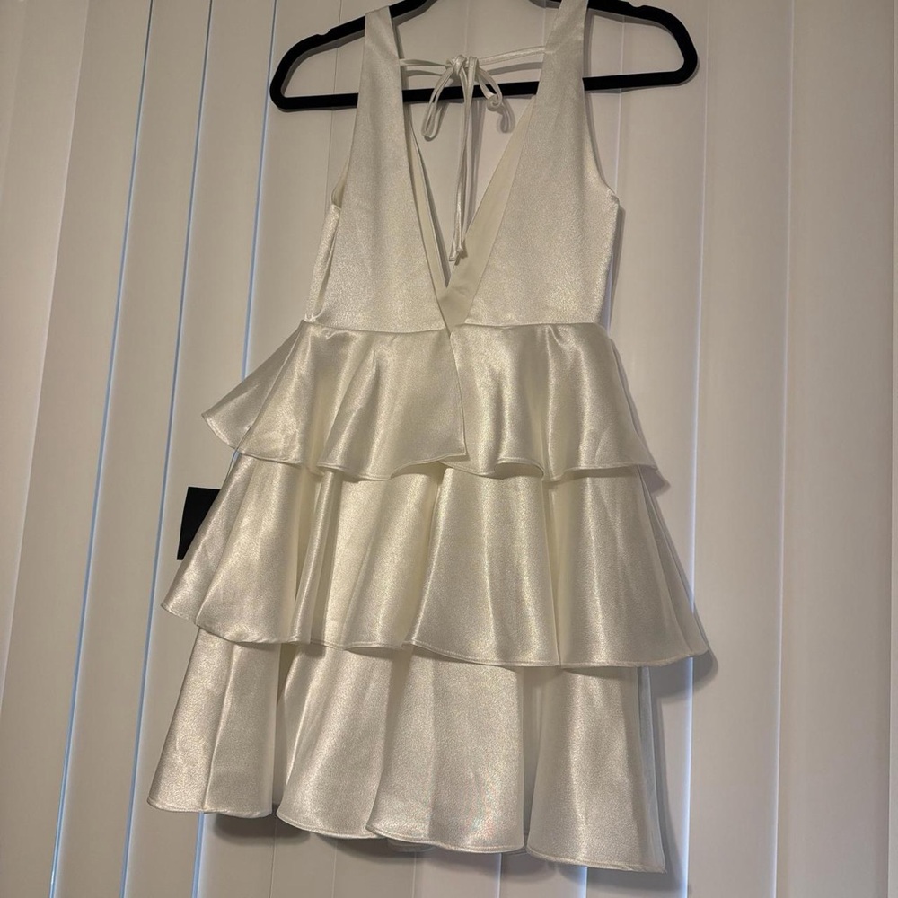 Lulu's Ivory Tiered Ruffle Dress - Picture 5 of 6